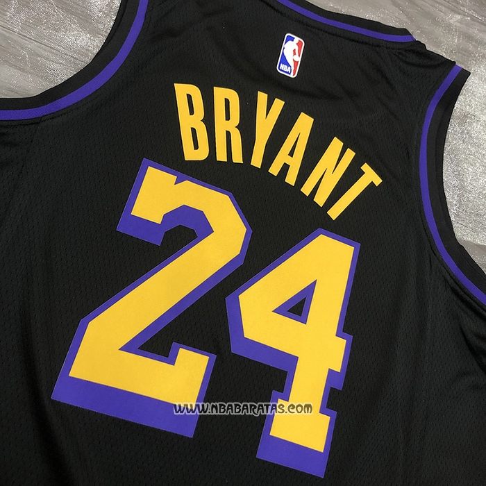 Camiseta Los Angeles Lakers Kobe Bryant #24 Ciudad 2019-20 Negro